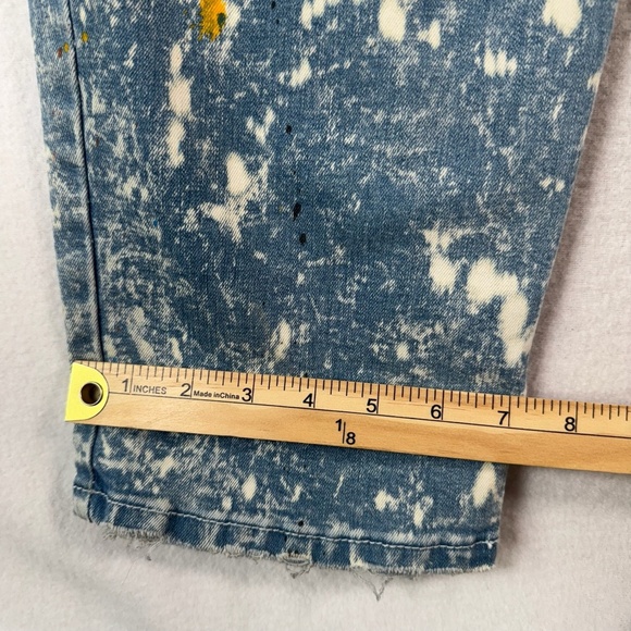 Makobi Jeans Mens 46 Blue Skinny Moto Distressed High Rise Stretch - Picture 3 of 13